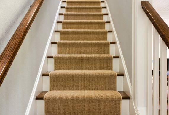 Loop pile berber stair carpet runner