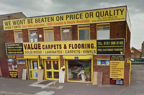 Value Carpets & Flooring Birmingham store exterior