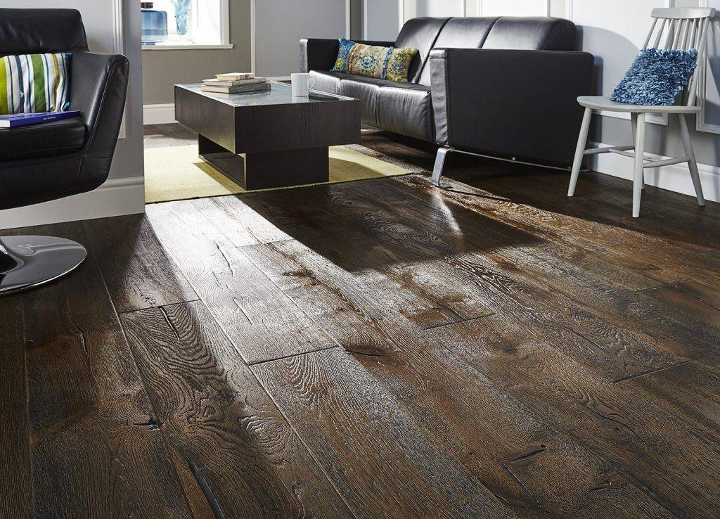 Antique distressed oak engineered real wood flooring