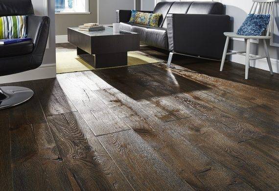 Antique distressed oak engineered real wood flooring