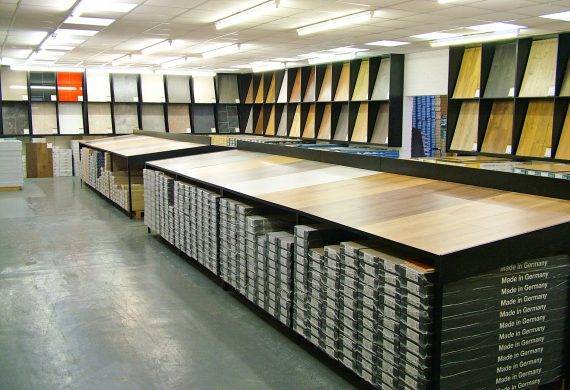 Shop displays at Value Carpets & Flooring in Birmingham