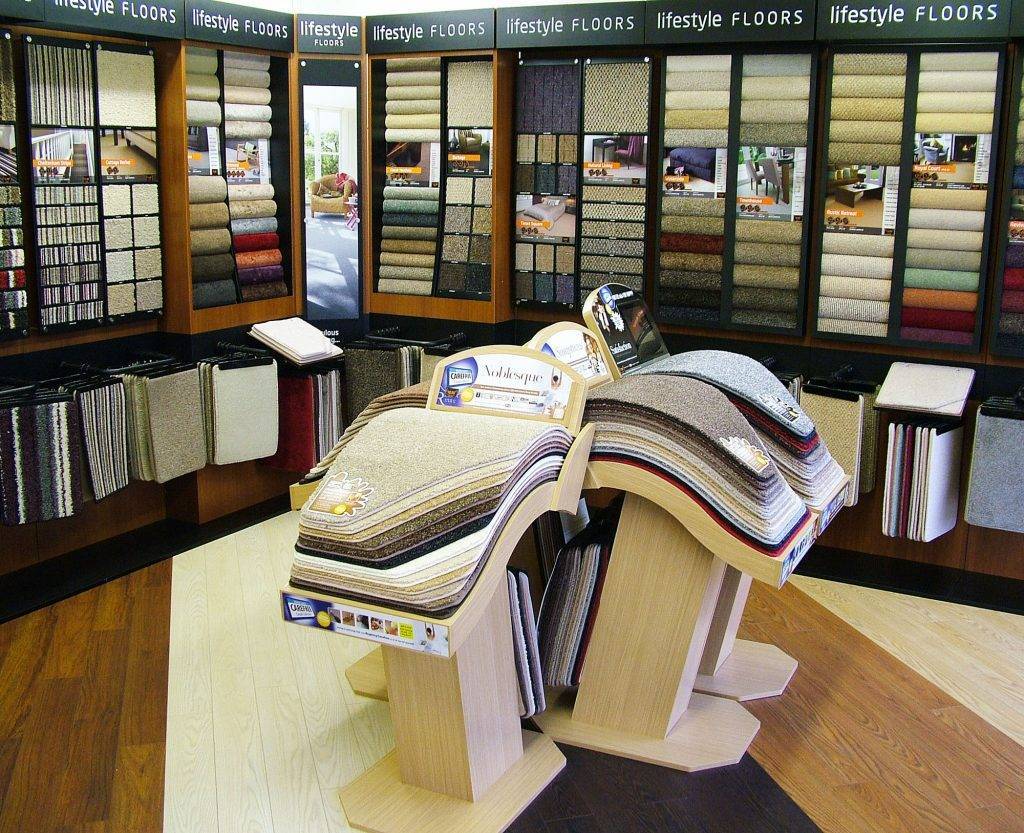 Carpet displays at Value Carpets & Flooring Birmingham