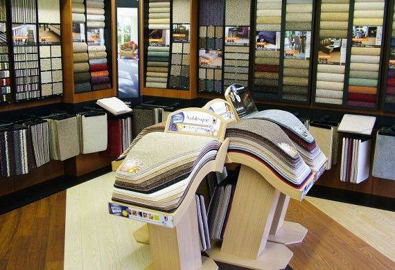 Carpet displays at Value Carpets & Flooring Birmingham