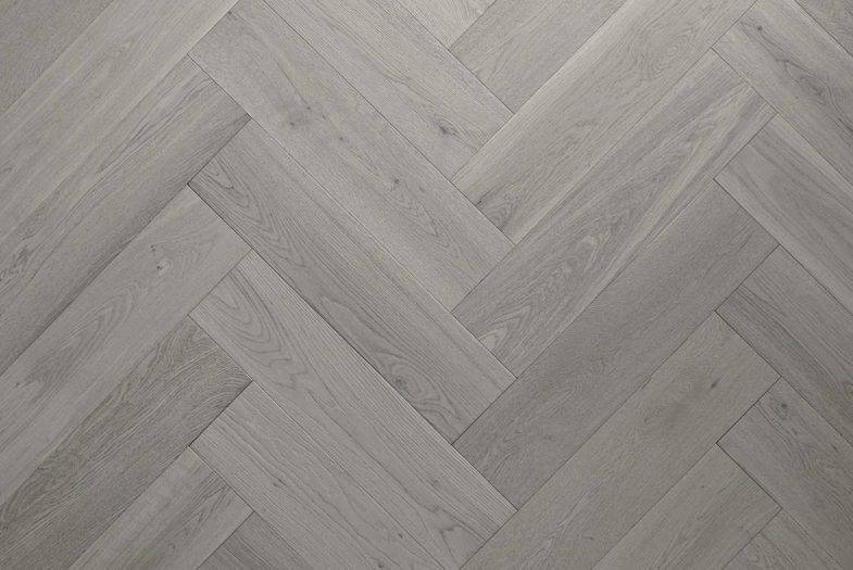 Herringbone Grey Oak laminate flooring