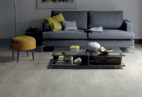 LVT luxury click vinyl tiles in grey