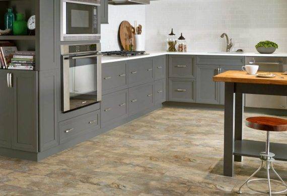 LVT luxury vinyl tiles kitchen