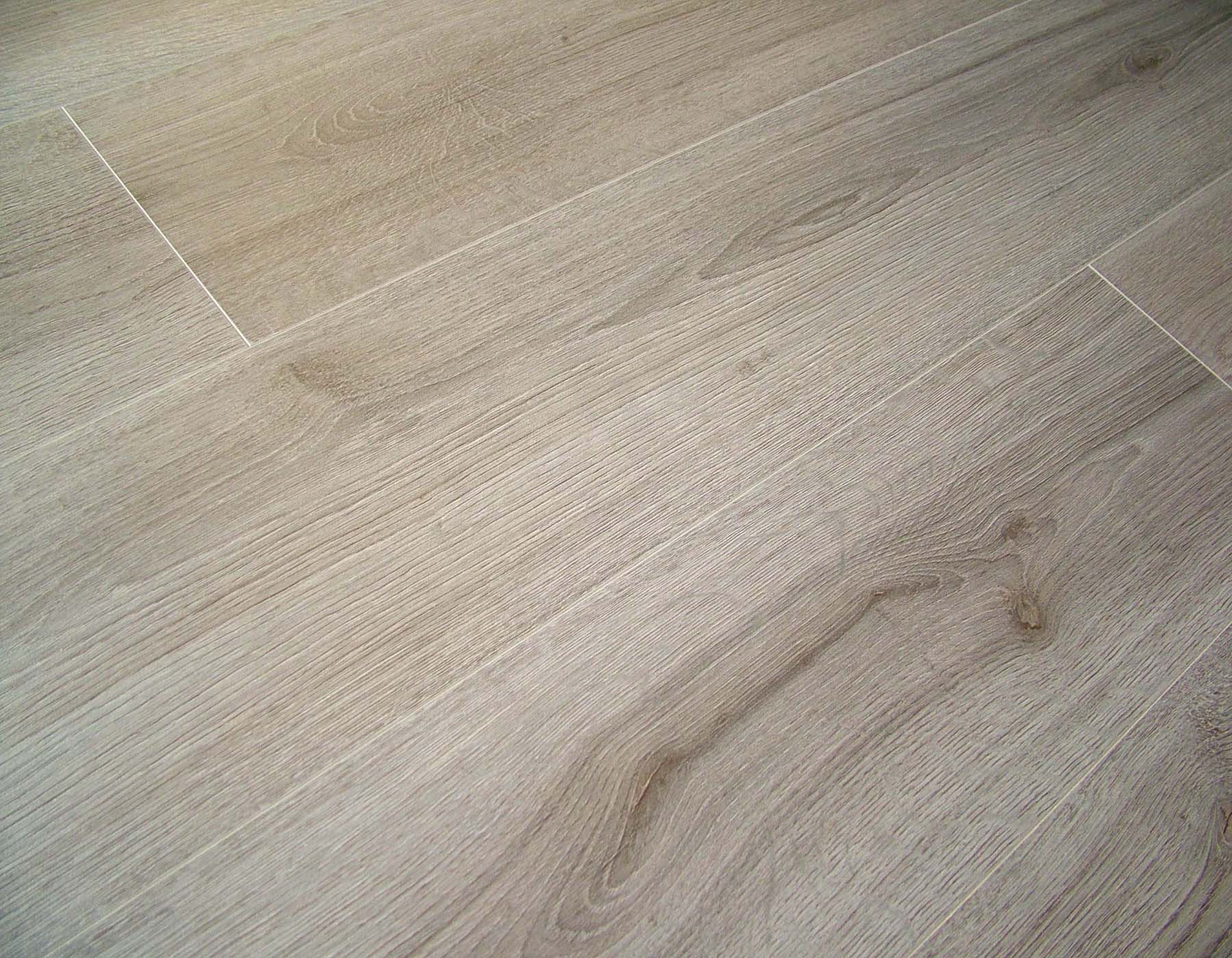 Kronotex Trend grey oak V-groove laminate flooring