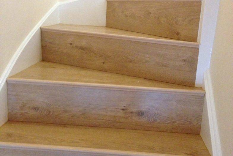 Oak staircase floor fitting job