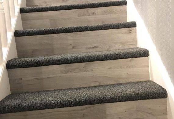 Fitting stair case laminate and carpet