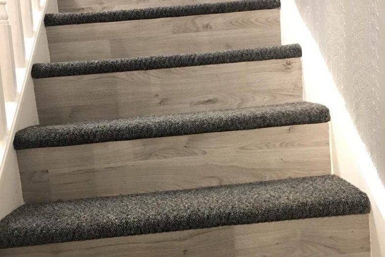 Fitting stair case laminate and carpet