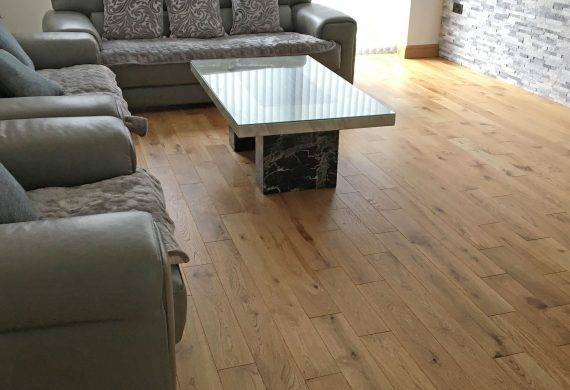 Engineered oak wood floor fitting job