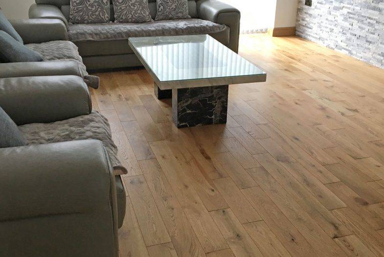 Engineered oak wood floor fitting job