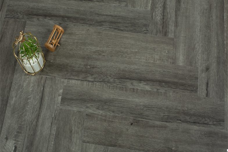 Moonlight Oak herringbone click flooring waterproof grey