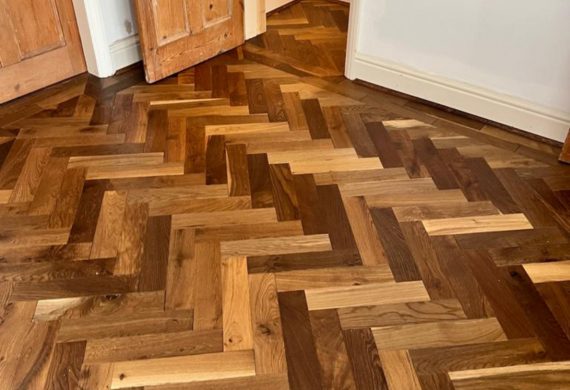 smoked oak style wooden floor
