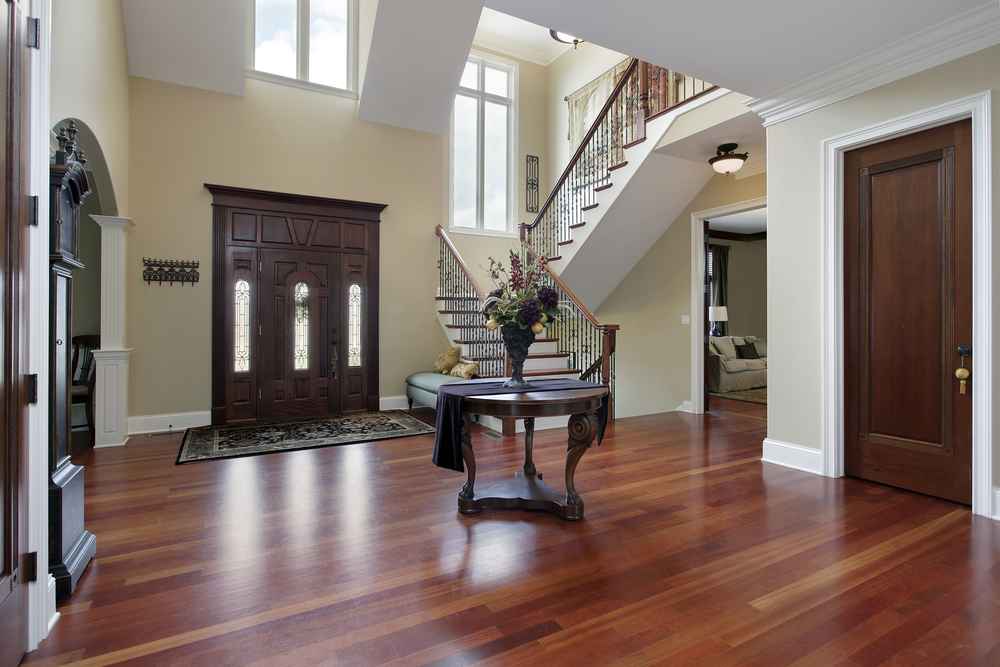 real wood flooring in an elegant and classical styled home