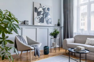 Engineered wood flooring in a West Midlands living room