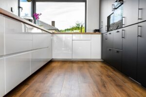 Laminate flooring in West Midlands kitchen