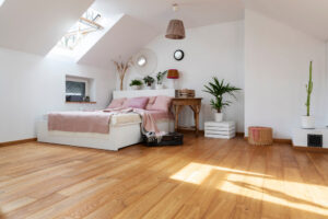 Oak wood flooring in Sutton Coldfield living room